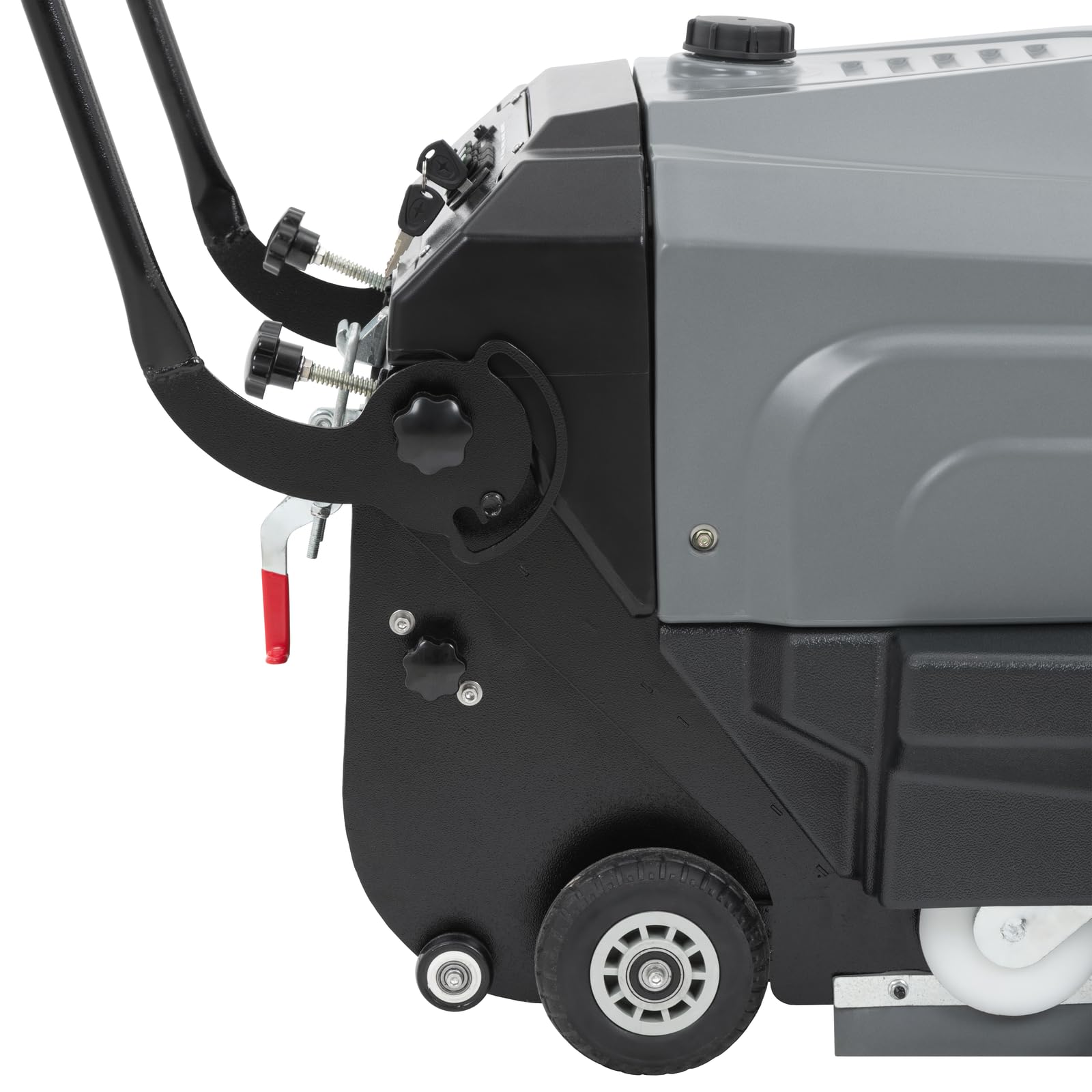 Spazzatrice aspirante - Funzionamento a batteria - 4.000 m²/h - 2 spazzole da 46 cm ciascuna Spazzatrice elettrica Spazzatrice con aspirazione Spazzatrice a batteria -