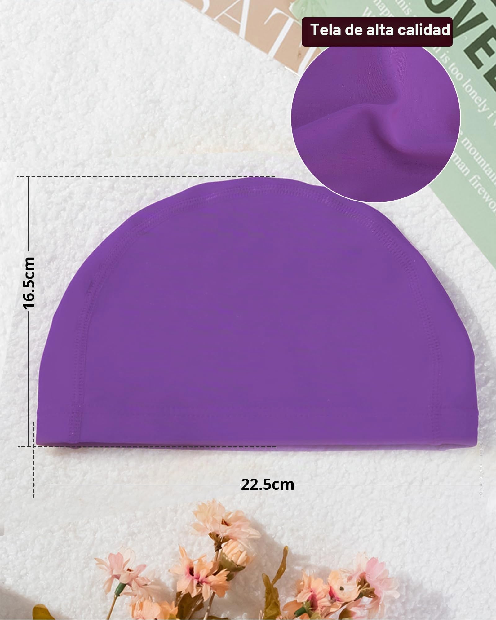 Gorro Piscina Niños Tela 4-10 Años Cómodo Elástico Duradero