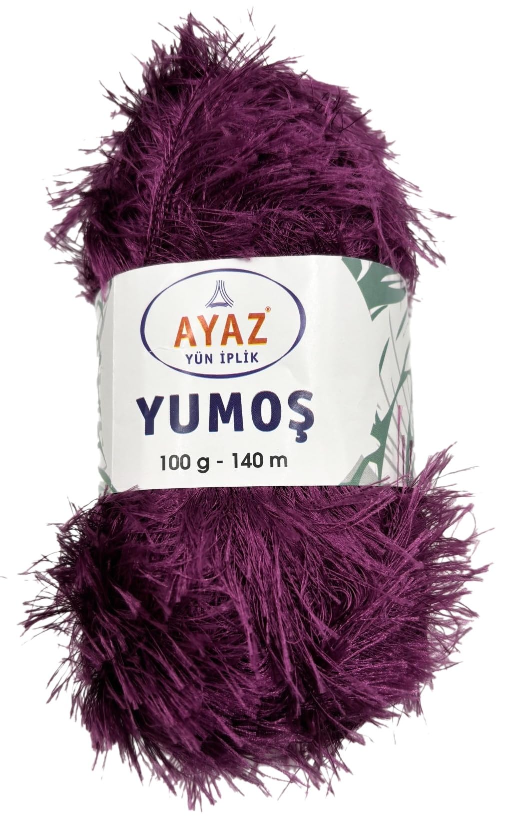 Eyelash Faux Fur Furry Soft Fluffy Knitting Yarn 100g Ball (1060 Mulberry) โ image 1