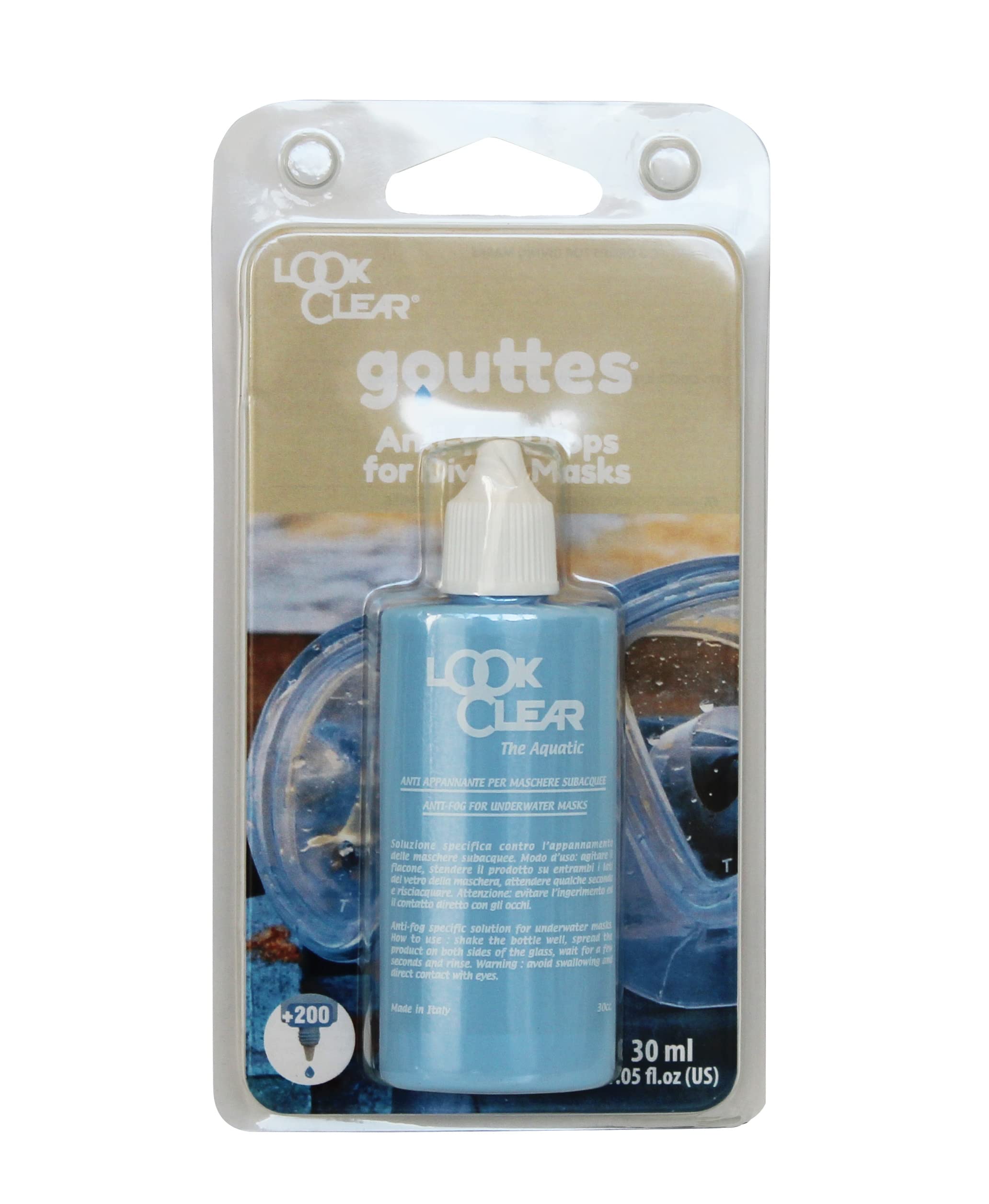 Look Clear - Gouttes® anti-fog drops for diving masks