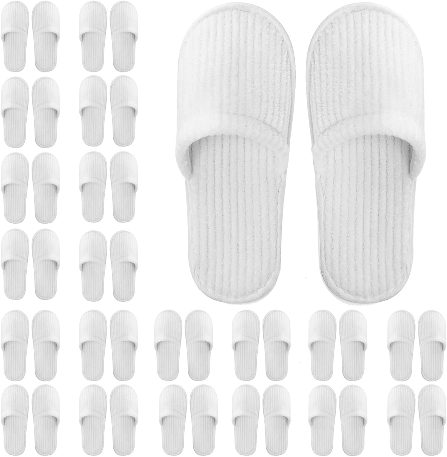 15-20 Pairs Disposable Slippers, Non-Slip Disposable Women Spa Slippers Portable Indoor Slipper for Guests Hotel Home Travel Wedding Salon, Individually Wrapped