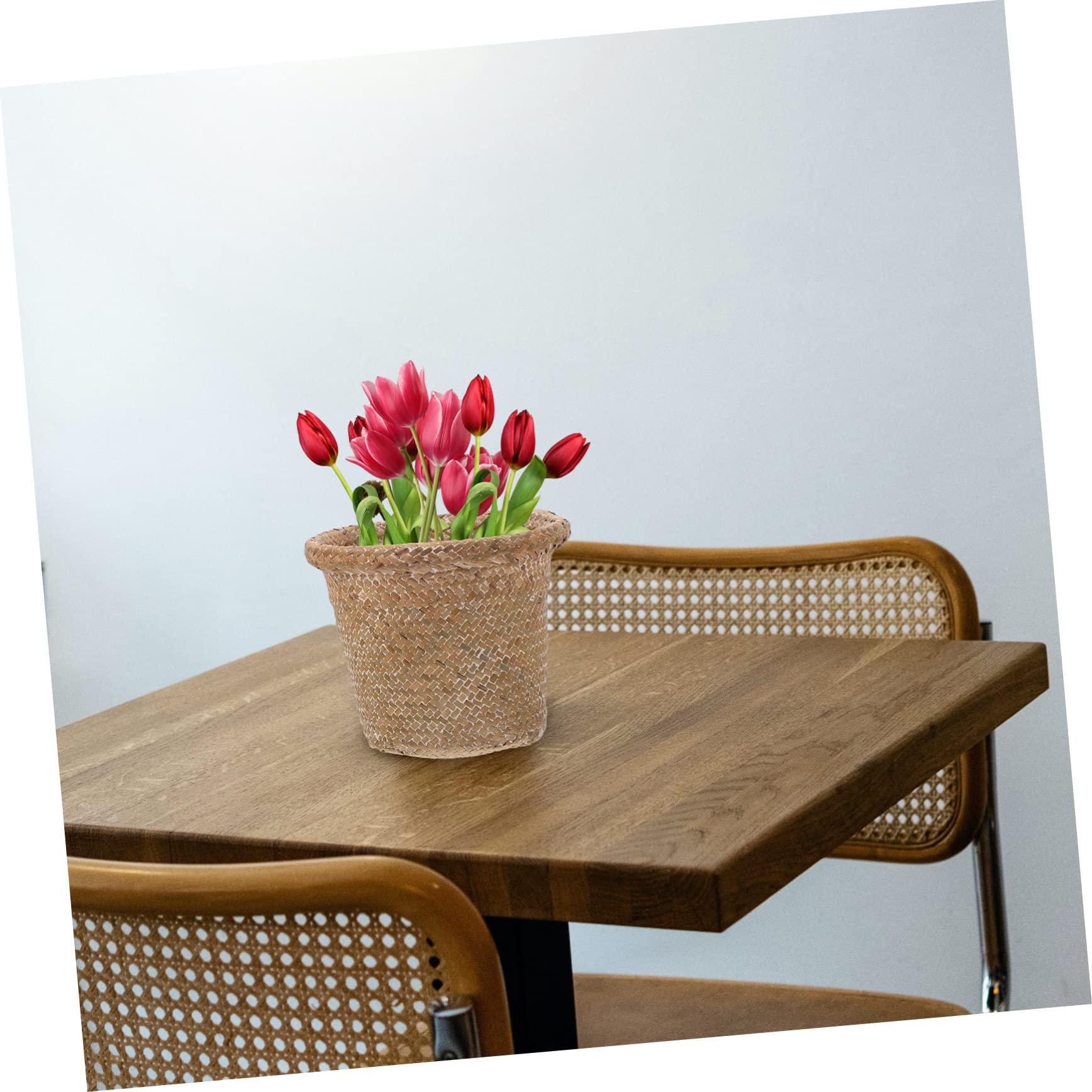 PRETYZOOM 2pièces Panier Pour Fleurs Organisateur Décoratif De Maison Et Chambre Conteneur à Déchets Et Panier De Rangement Corde Naturelle