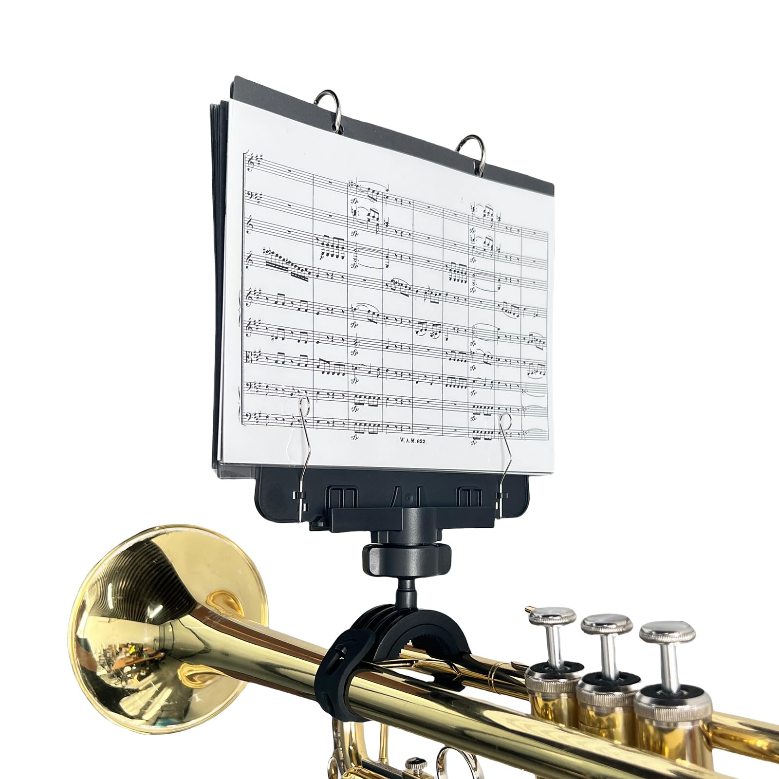 MusBoard Marching Lyre MB-TC10, Adjustable Marching Band Music Lyre for Trumpet, Clarinet and Oboe with 10 Pages, Holds 20 Sheets of Music