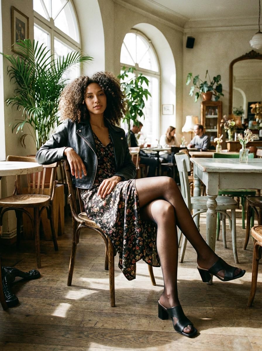 Heeled Sandals For Women Square Open Toe Slip-On Heeled Mules Block Chunky Heeled Casual Sandals for Date,Party - Image 2