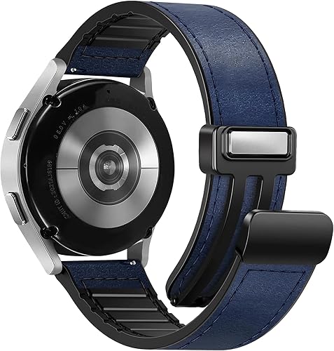 Miniatura 15 de Correa de cuero magnética compatible con Samsung Galaxy Watch 7/6/5/4/Active 2 40mm 44mm/Watch 6 Classic 43mm 47mm/Watch 5 Pro 45mm/Watch 4 Classic