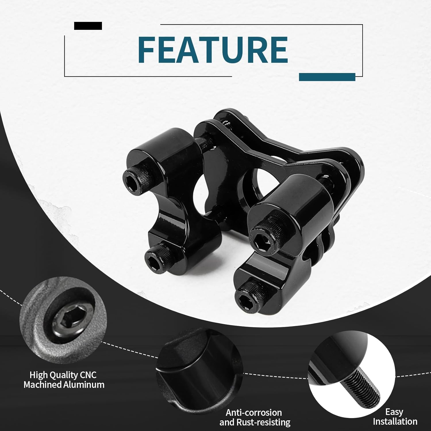 PSLER Spyder Handlebar Riser Extension Kit with Riser Blocks for Spyder RT RTs 2020-Up F3 F3s 2015-Up 1 1/8" Backward 1 3/8" Upward Adjustable