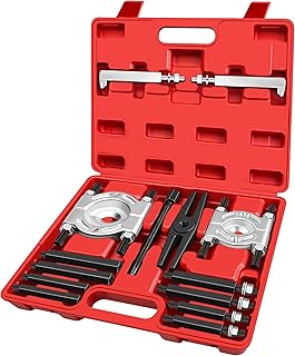 WETT Bearing Puller and Splitter Set, 14-Piece Heavy Duty Pinion Wheel Removal Hub Axle Bearing Puller Tool Set, 5 Ton Capacity Bearing Separator with 2" & 3" Bearing Separator Jaws