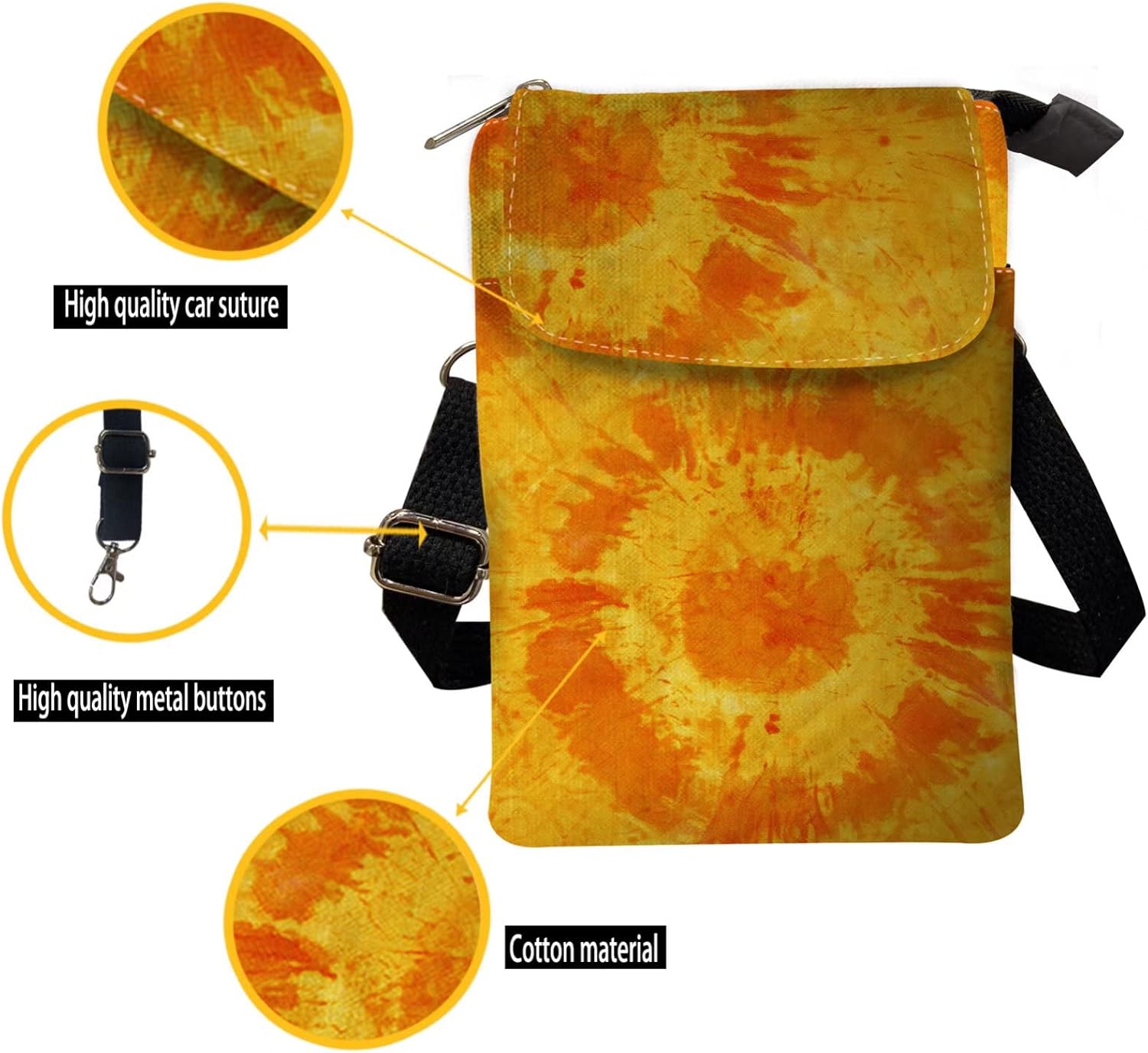 Kuiaobaty Crossbody Sling bag for Women Stylish Bags for Girls Outdoor Travel Zip Cloth Bag Cellphone Storage Purse - Image 6