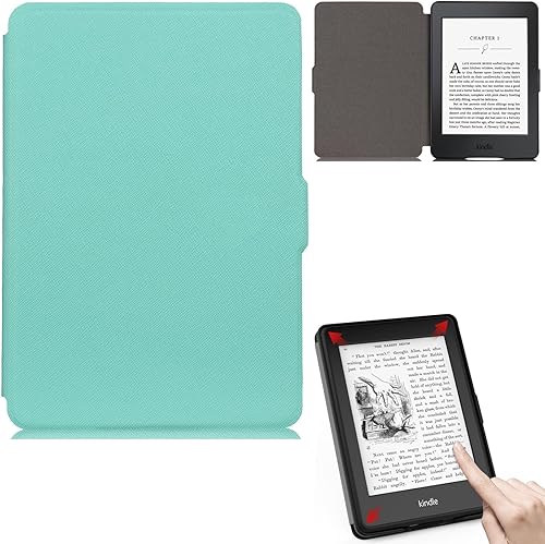 Miniatura 18 de Funda para Kindle Paperwhite, de piel sintética, con ranuras para tarjetas, con tapa de apagado y encendido automático para Amazon Kindle Paperwhite