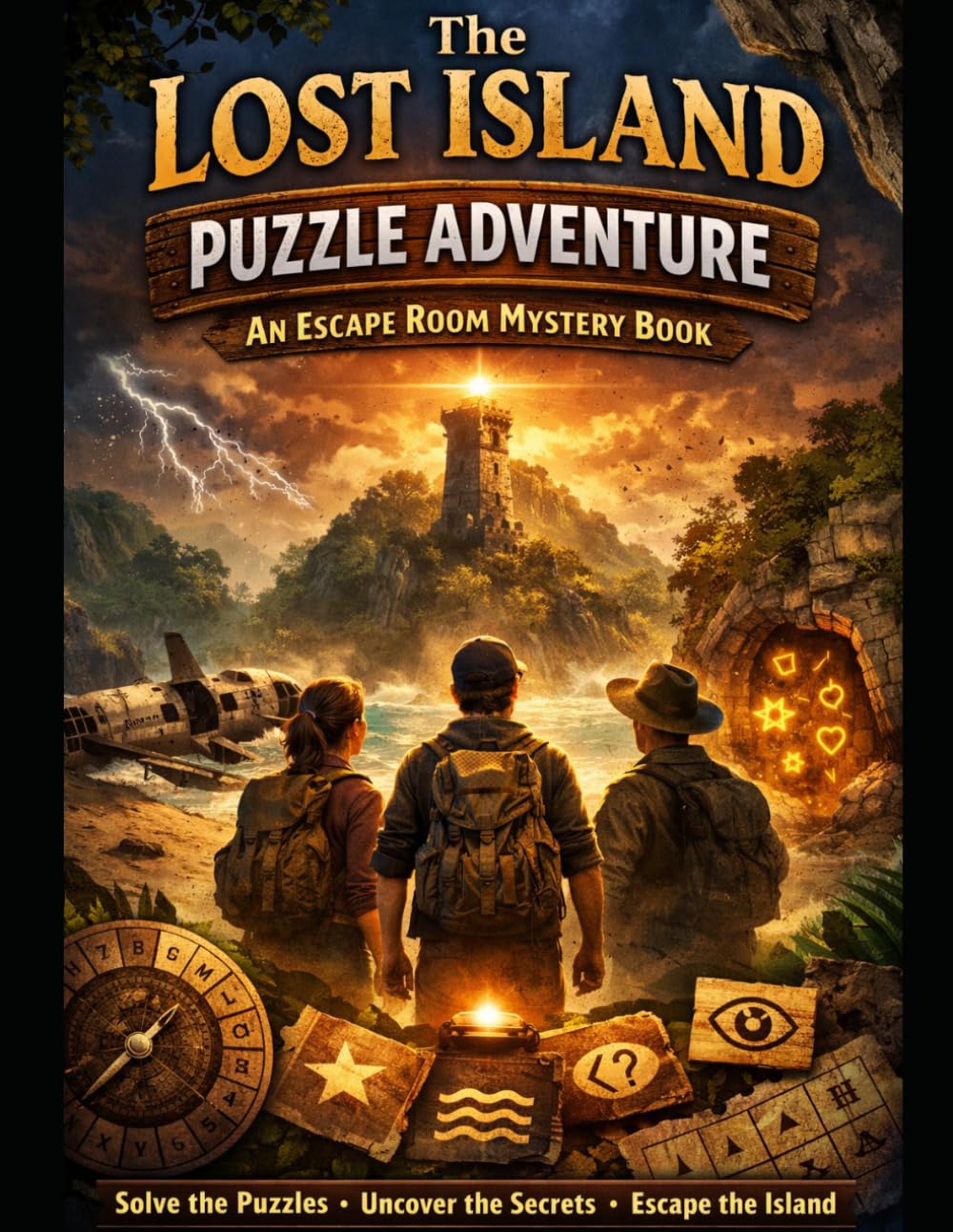 The Lost Island Puzzle Adventure: An Escape Room Mystery Book: A Story-Based Puzzle Book with Logic Puzzles, Riddles, and Ciphers | Interactive Escape Room Adventure for Kids Ages 10–16 and Adults