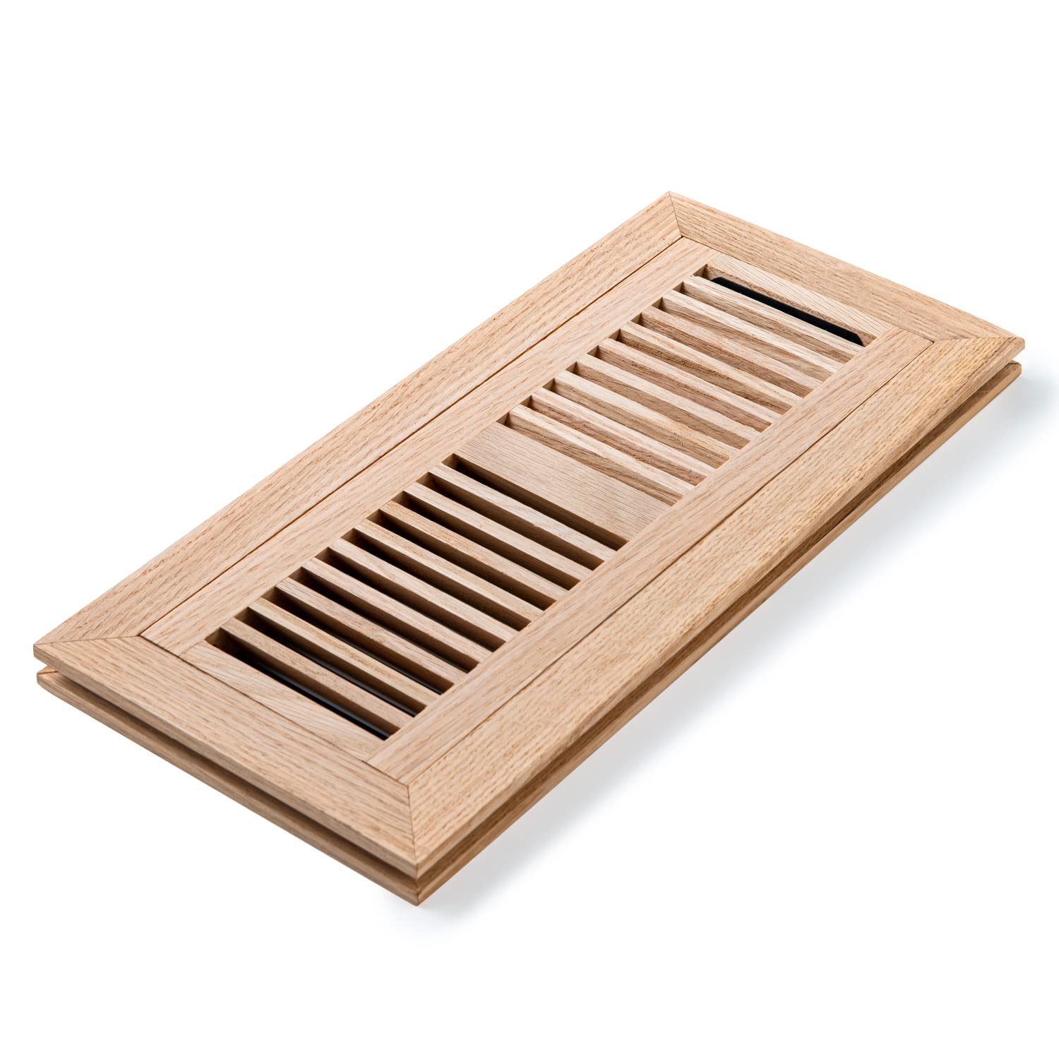 Razo White Oak Flush Mount Floor Register, Wood Vent Cover, 4x12 Inch (Duct  Opening), 3/4 Inch Thickness, with Damper, Unfinished - Amazon.com
