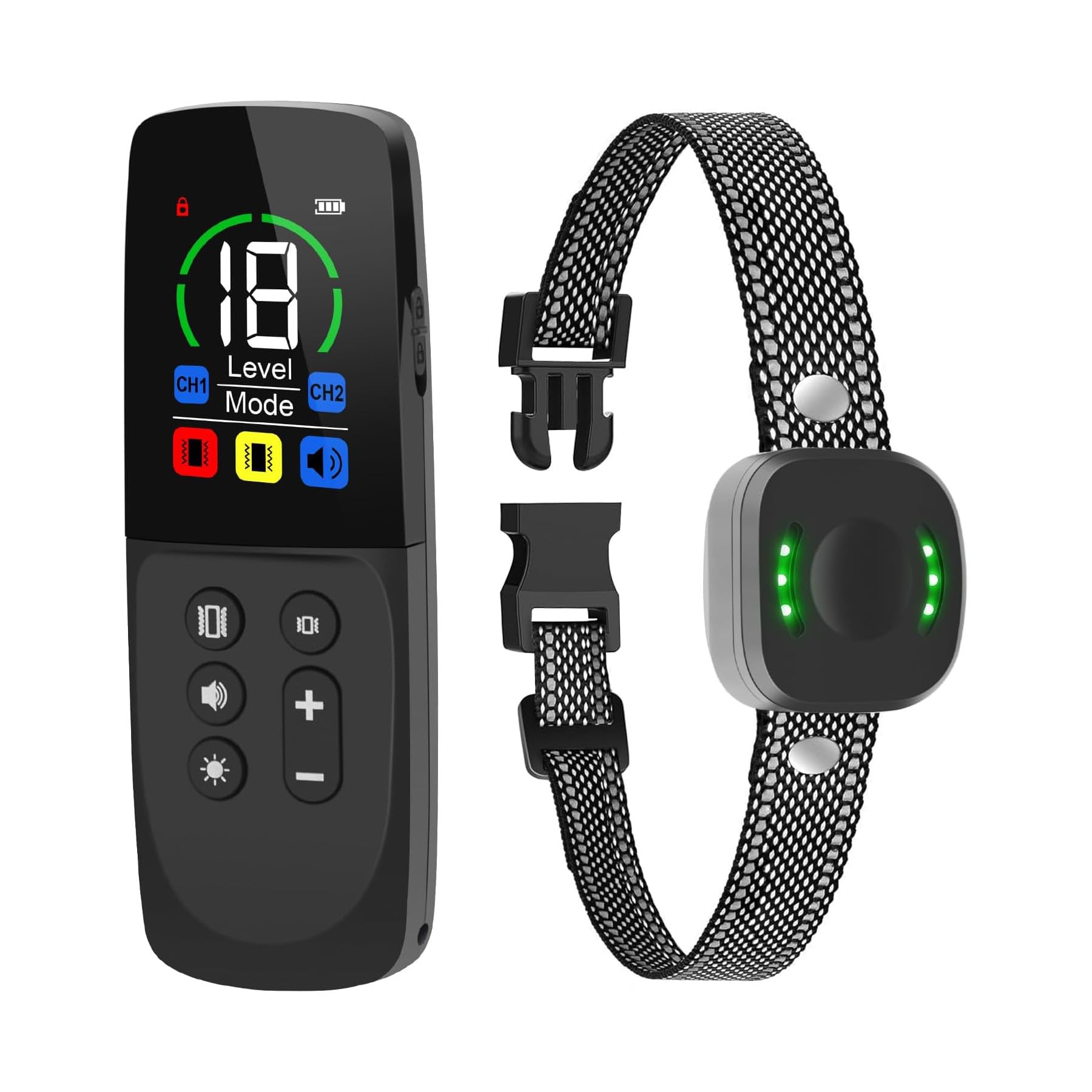 Dog Training Collar Rechargeable and Heavy Duty 3 Sound Modes, Vibration, Boost Vibration, 300 Meters Remote Range