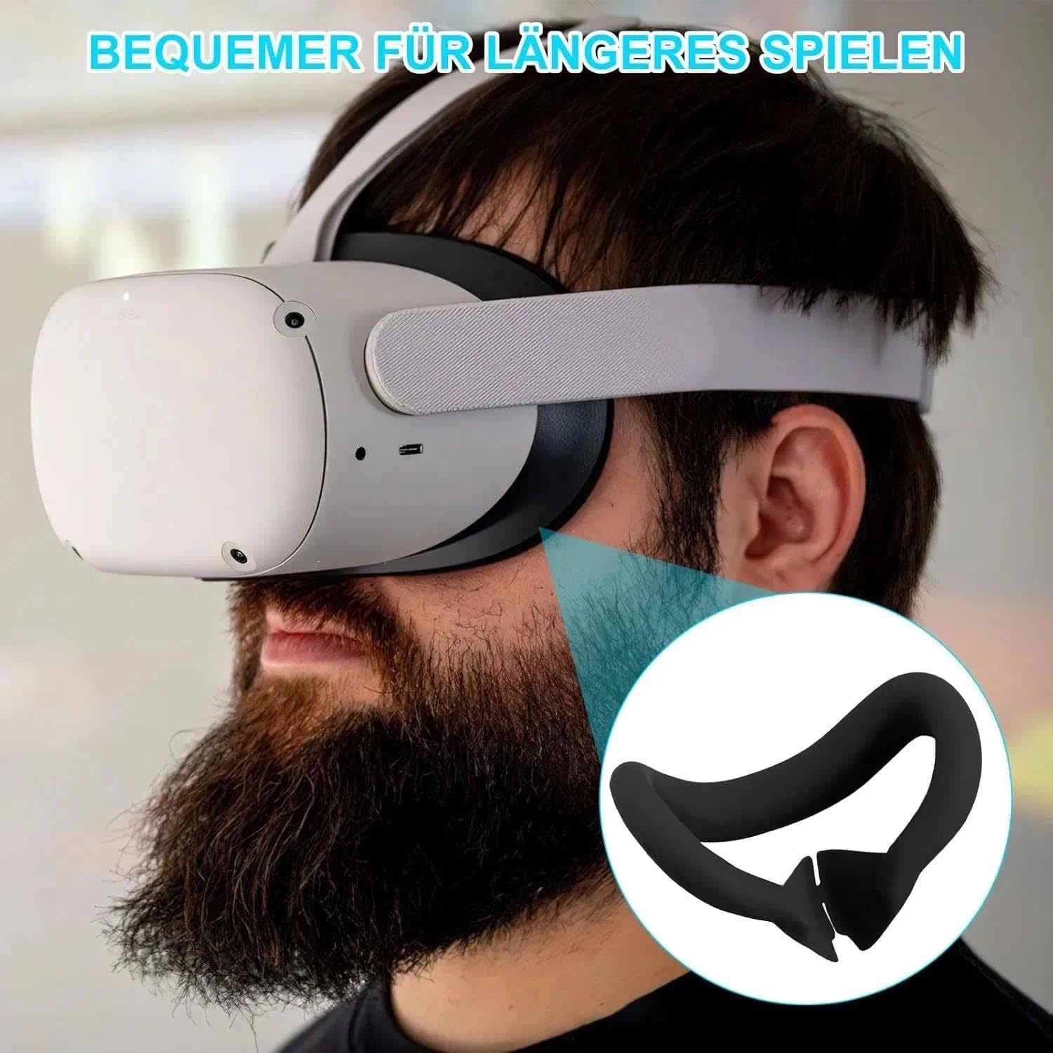 Silikonowa maska na oczy do Meta Quest 3, VR odporna na pot i światło, kompatybilna z Meta Quest 3, akcesoria do Quests 3, pomagają cieszyć się wciągającą wirtualną rzeczywistością