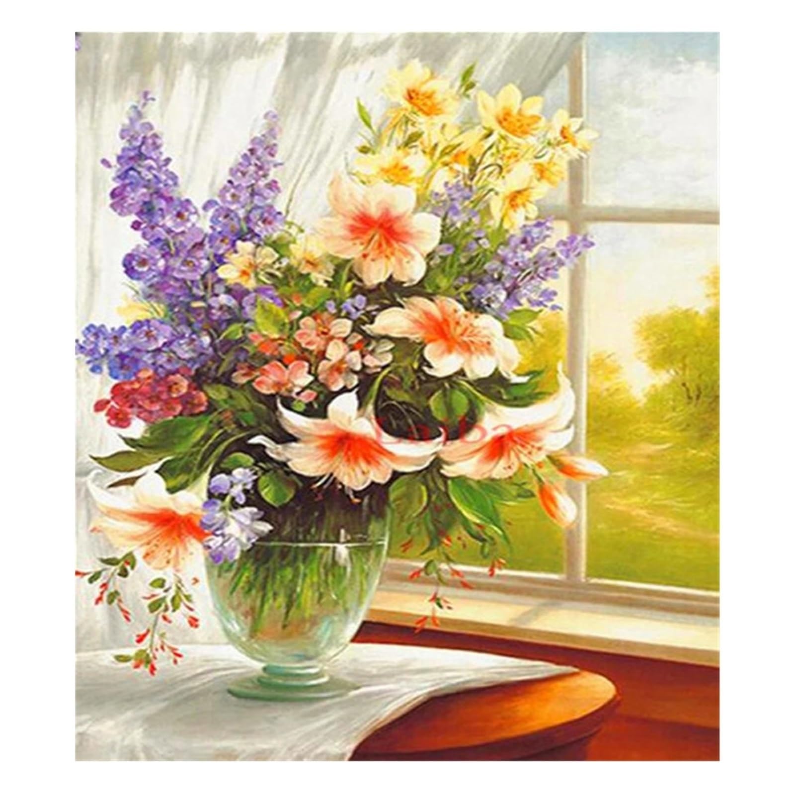 Graiting 1pc Flower In Vase Canvas Paintings Plants Wall Art Posters And Prints Landscape Pictures Room Decor(X,A4 21X30cm no frame)