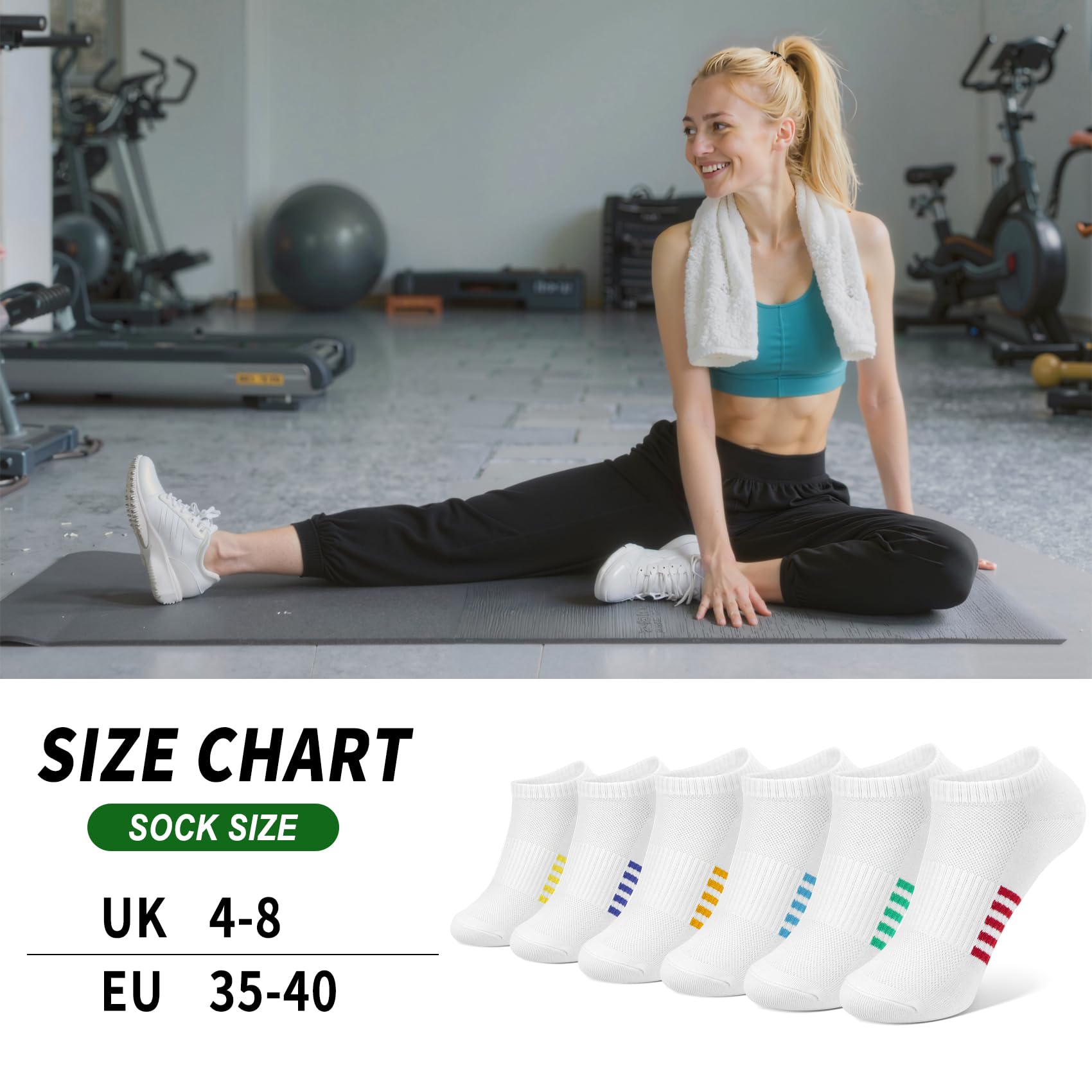 Wostock women socks black 6colors pairs