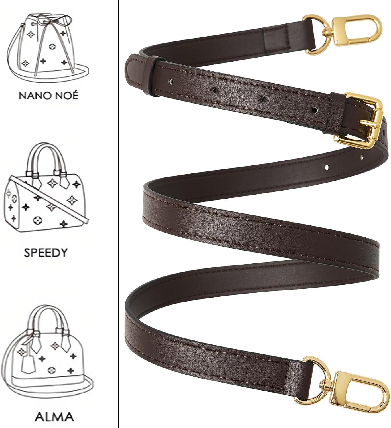 Genuine Vachetta Leather Crossbody Strap Genuine Leather Adjustable Replacement Strap for Shoulder Bag Handbag Purse - Image 4