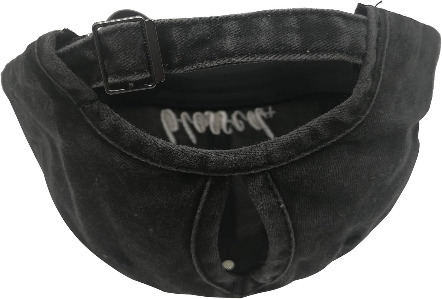 Blessed Ponytail Hat Messy Bun Vintage Washed Distressed Twill Plain Baseball Cap for Women - Image 4