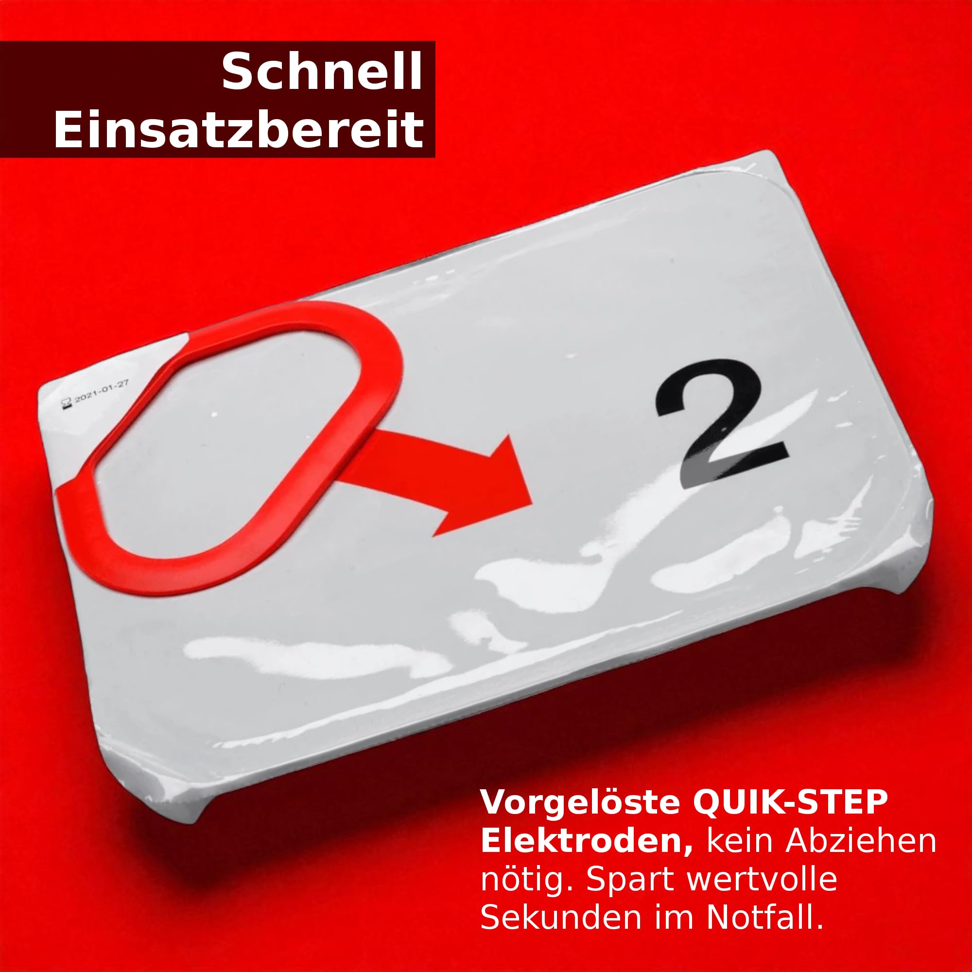 Physio-Control Électrodes QUIK-STEP pour défibrillateur LIFEPAK CR2 - Accessoire d'origine AED - Coussinets de rechange adultes et enfants