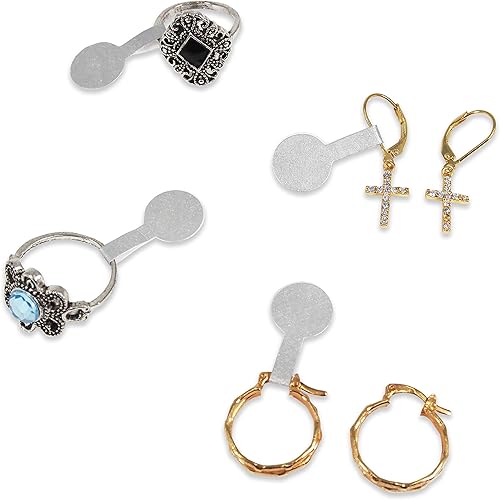 Miniatura 9 de CuteBox - Etiquetas de reparación de joyas, precio e identificación, 500 unidades, barra larga plateada Tyvek autoadhesiva para anillos, pulseras,