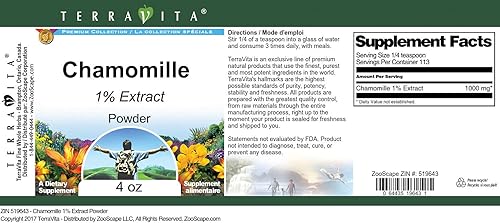 Miniatura 3 de Manzanilla 1% Polvo (4 oz, ZIN 519643)