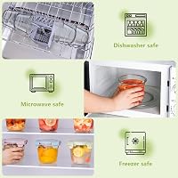 UHAPEER 710ml Üveg Ételtárolók Tetővel, 4 Darabos Szett, Légmentes Ételtartó Edények 3