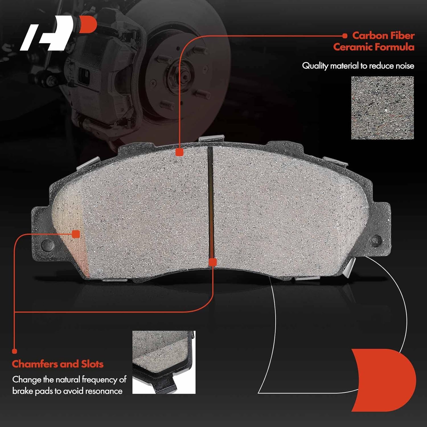 A-Premium Front Drilled and Slotted Disc Brake Rotors + Ceramic Pads Kit Compatible with Select Honda Models - Accord 1998 1999 2000 2001 2002 V6 3.0L 6-PC Set