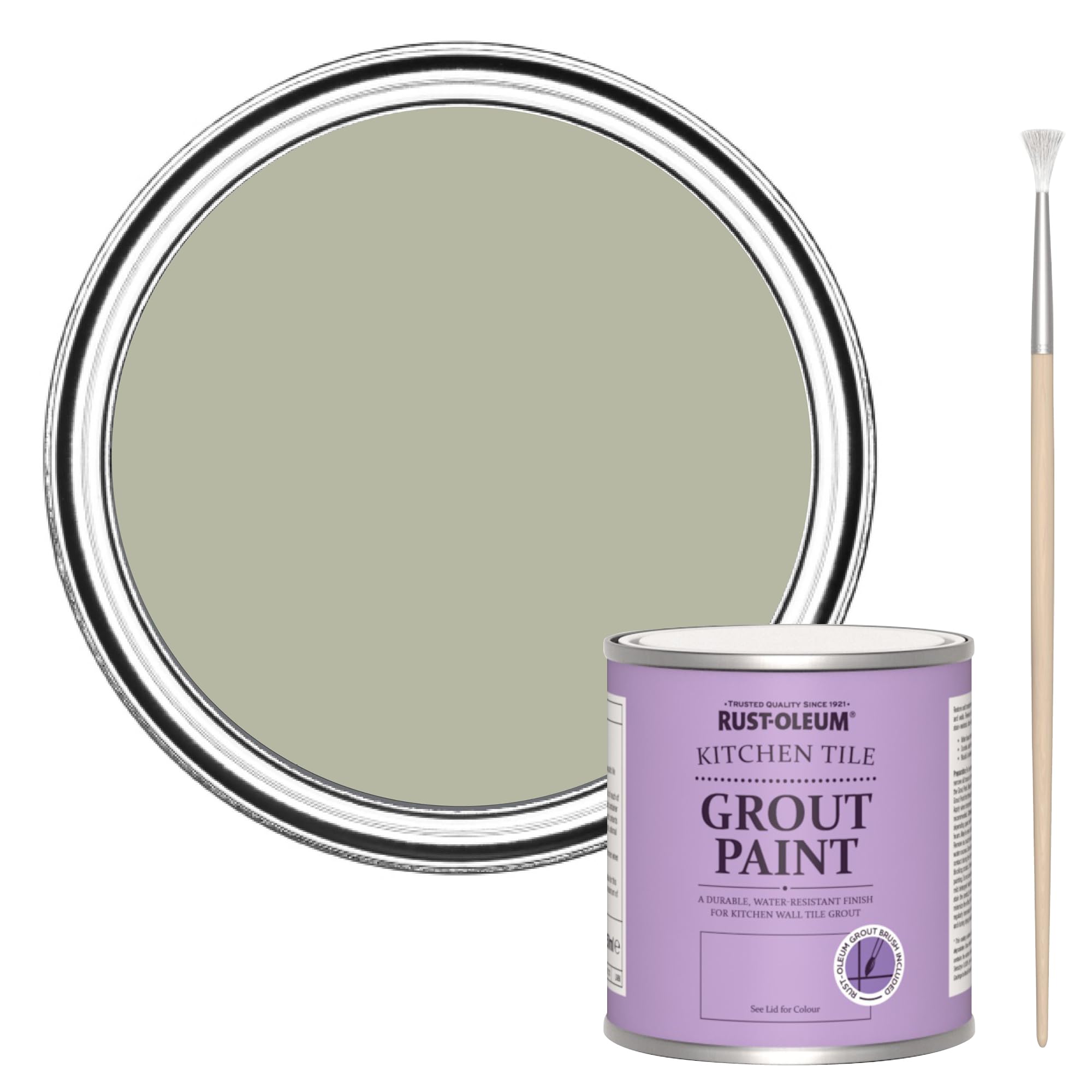Rust-Oleum Stain-Resistant Brown Kitchen Tile Grout Paint - Tanglewood 250ml