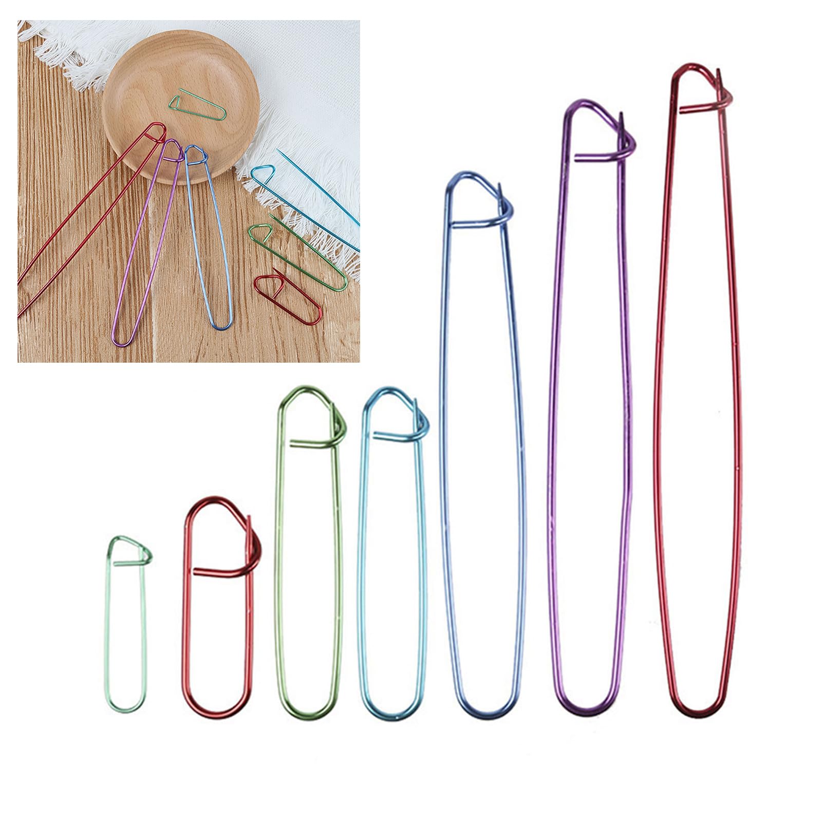 10-Piece Yarn Stitch Holders Set - 5 Sizes From 6cm To 20cm For Knitting & Crochet