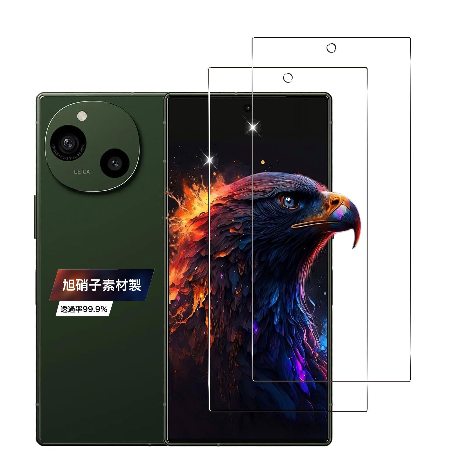 【2枚セット】 For AQUOS R9/R10 SH-51F SH-51E 用の ガラスフィルム 硬度9H RCH-R910-T2