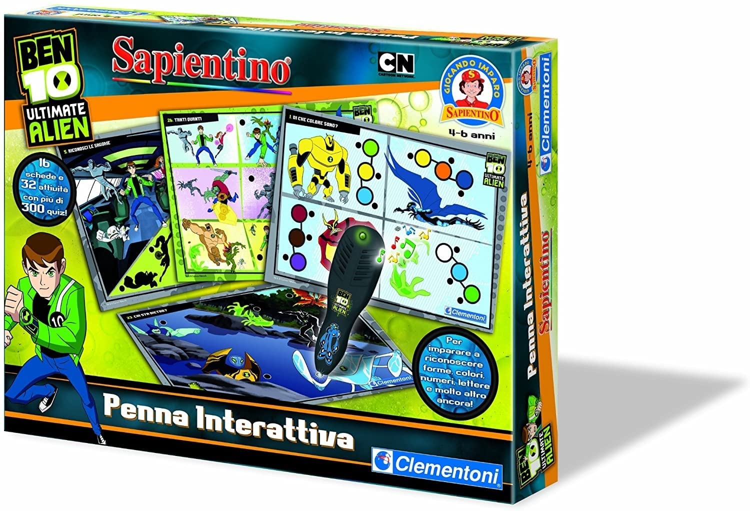 Clementoni Sapientino Penna Ben 10 Giochi da Tavolo, Multicolore, interattiva, 8005125136100