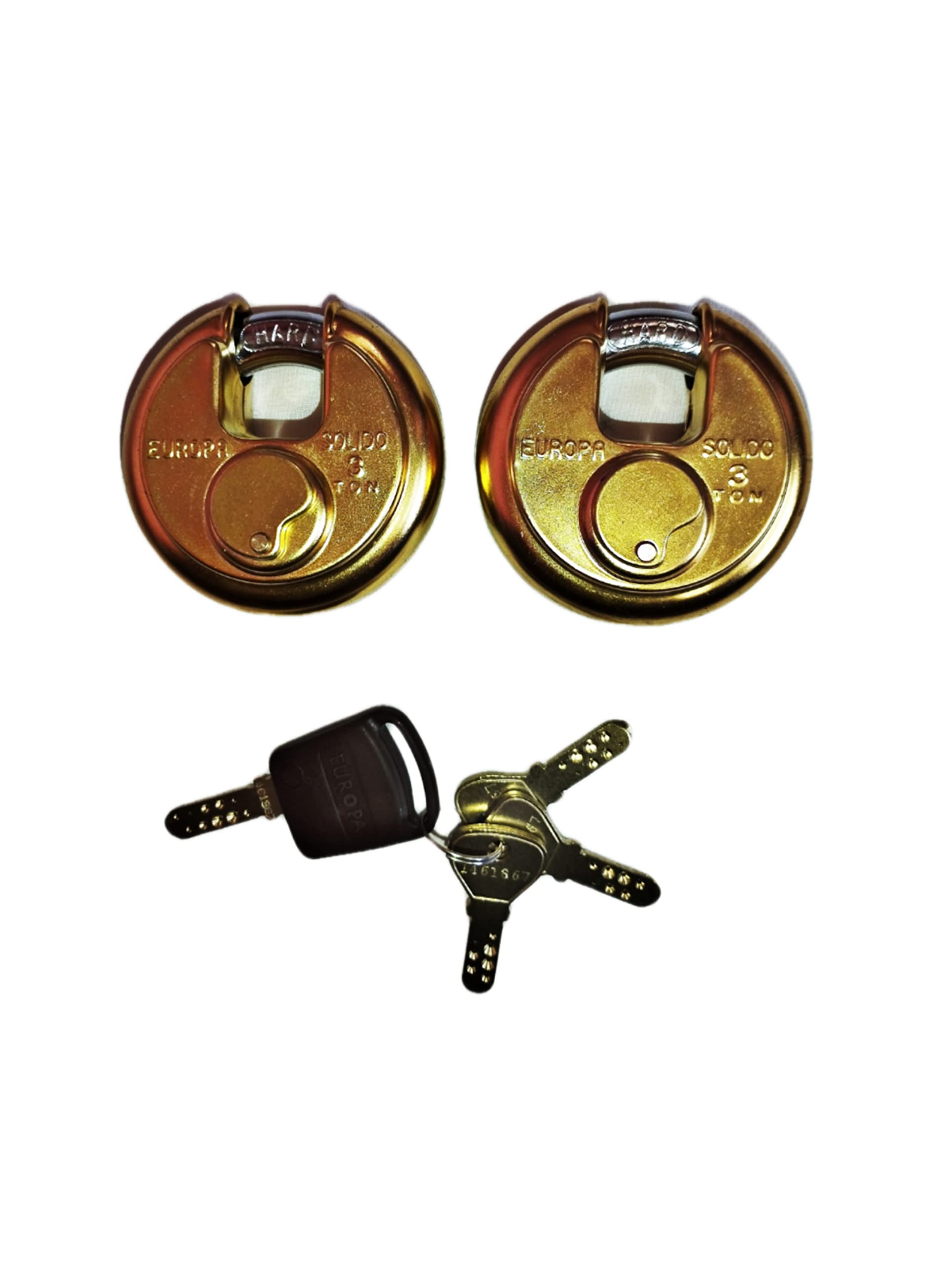 Europa P370BITW Solido 11 Pin Disc Pad Lock, Pack of 2, (Gold), Stainless Steel (B084QXK3NZ) Amazon Price History, Amazon Price Tracker