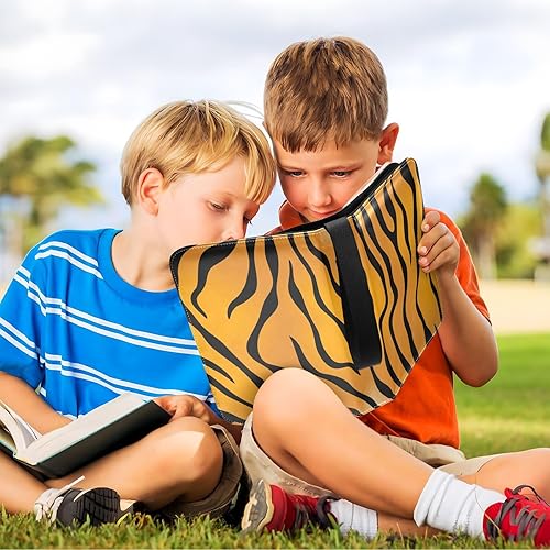 Miniatura 6 de Carpeta de tarjetas de rayas de animales en piel sintética duradera, diseño seguro con cremallera, carpeta de tarjetas coleccionables de cuero