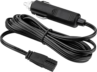 FITE ON Car 12V DC Plug Adapter Compatible with Frigidaire EFMIS183-SS EFMIS188-SS EFMIS189-SS 10L 15-Can Retro Mini Cooler Fridge Brushed Stainless Steel Rugged Refrigerator Power Supply Charger