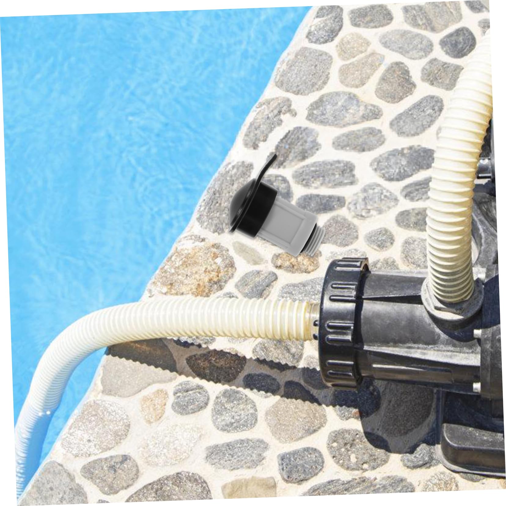 BESPORTBLE 2 Pezzi Valvola Iniezione Aria per Piscina Fuoriterra Compatibile Sfiato Rapido per Drenaggio e Gonfiaggio Ricambio con Connessione Adattatore per Manutenzione Efficiente