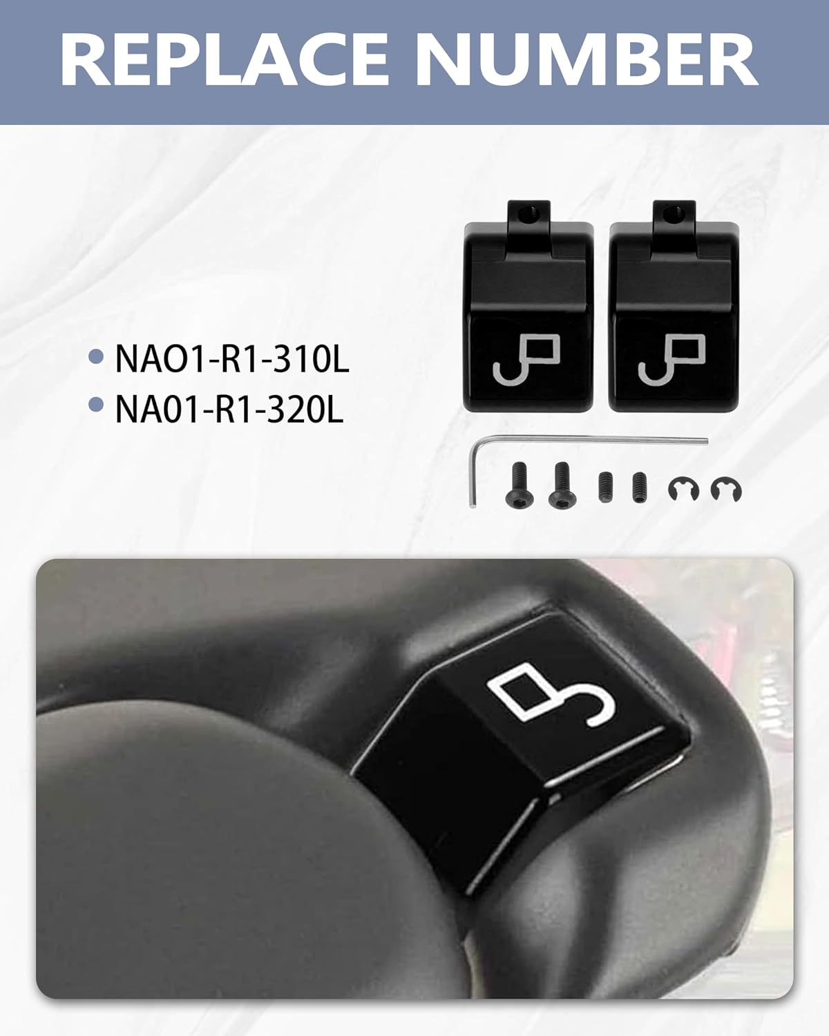 Fit for Mazda Miata 1990-2005 Soft Top Convertible Roof Latch Lock Repair Kit Left & Righ (Black)