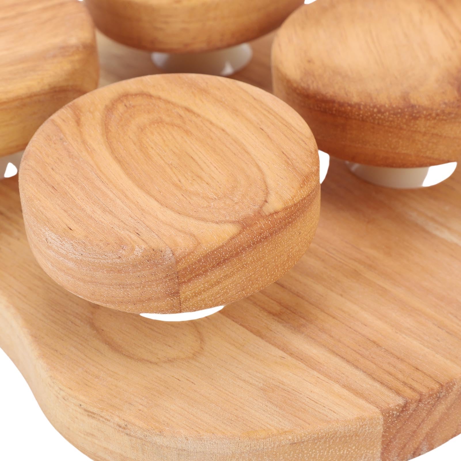 Cuscino per Sauna con Disco Girevole, Poggiatesta in Legno per Trazione Cervicale e Rilassamento Muscolare, Accessorio Ideale per Sauna per la Casa e la Spa