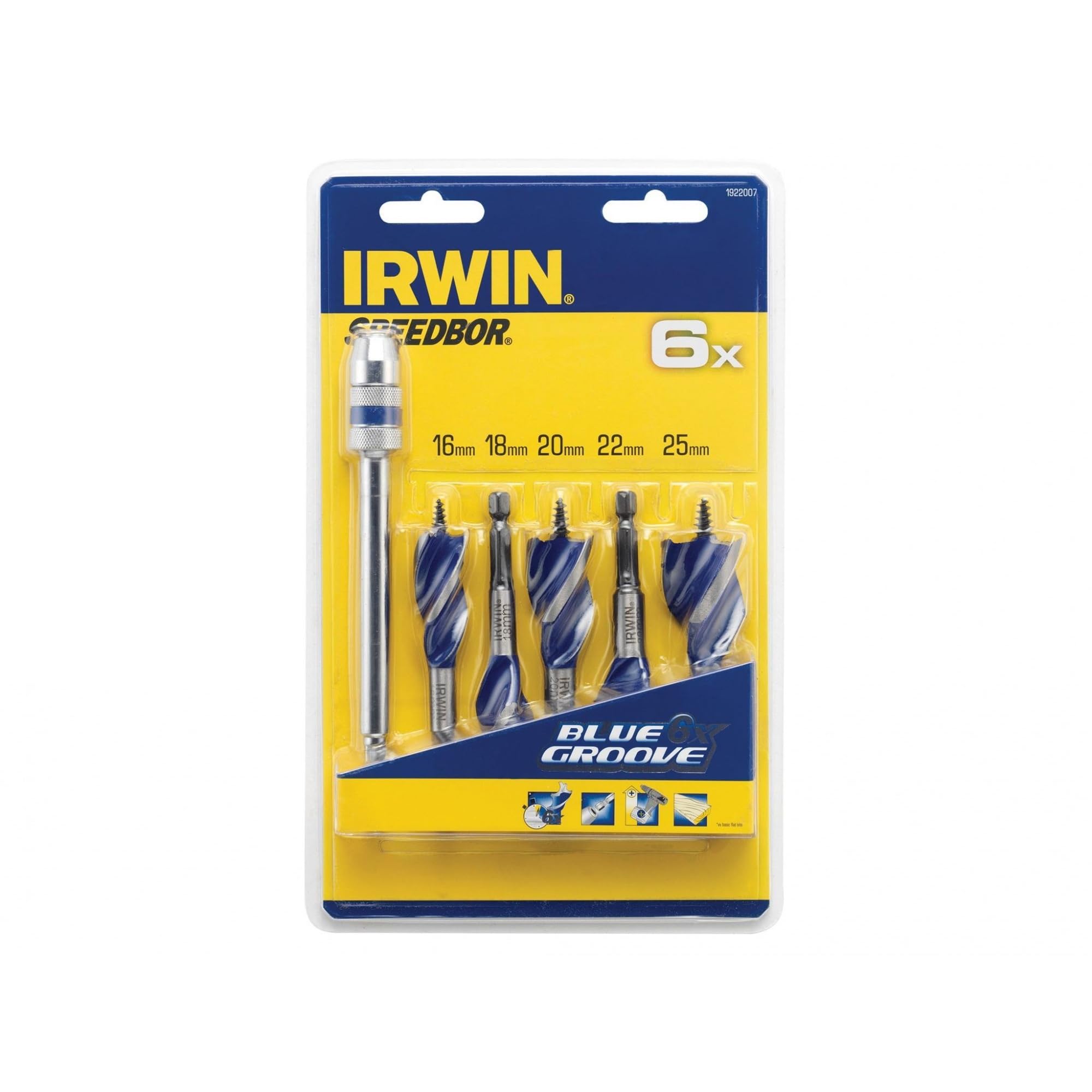 Irwin - Juego brocas blue groove 6x(blister 5u)