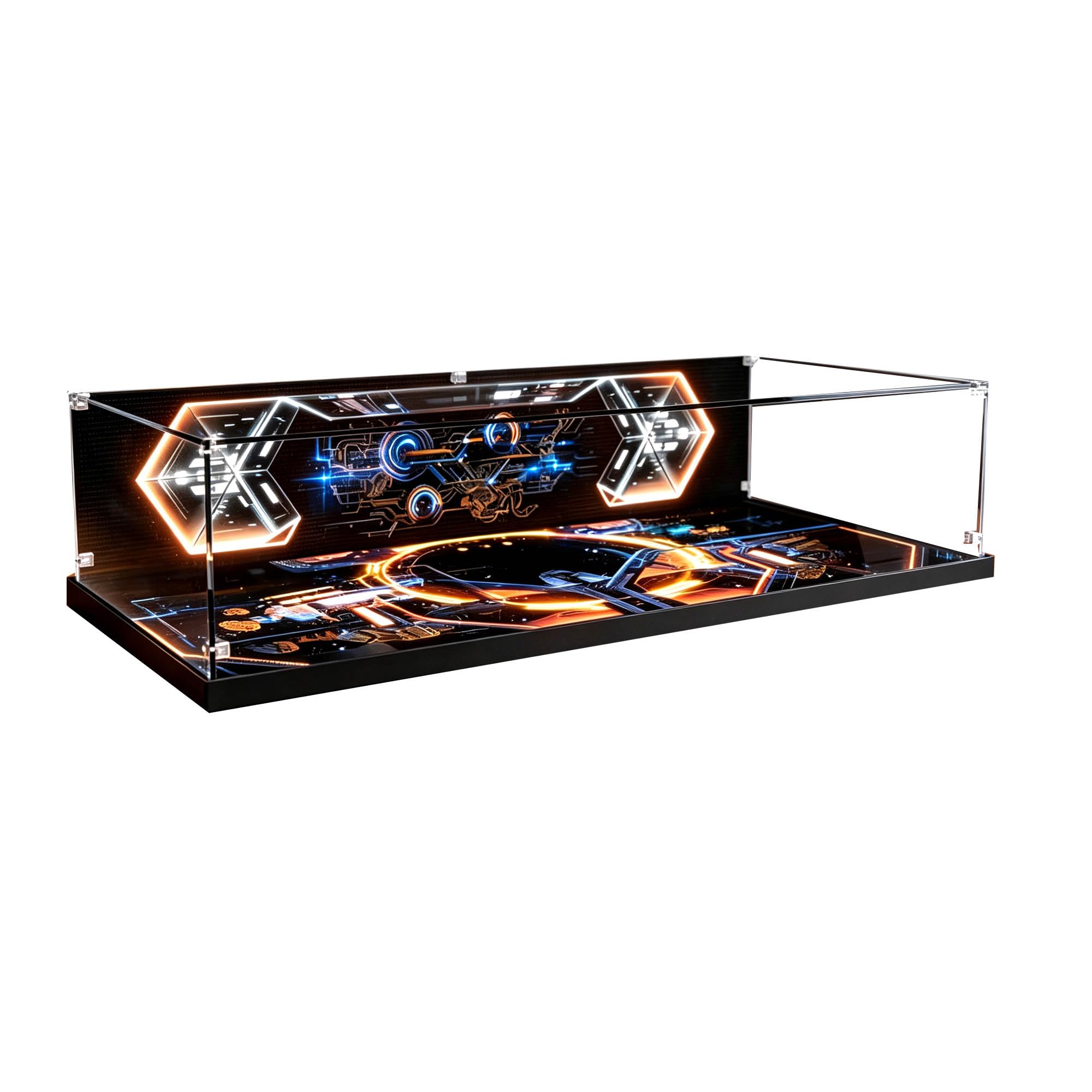 Clear Acrylic Display Case, Fits for Le-go 42232 Sets (Background 2)