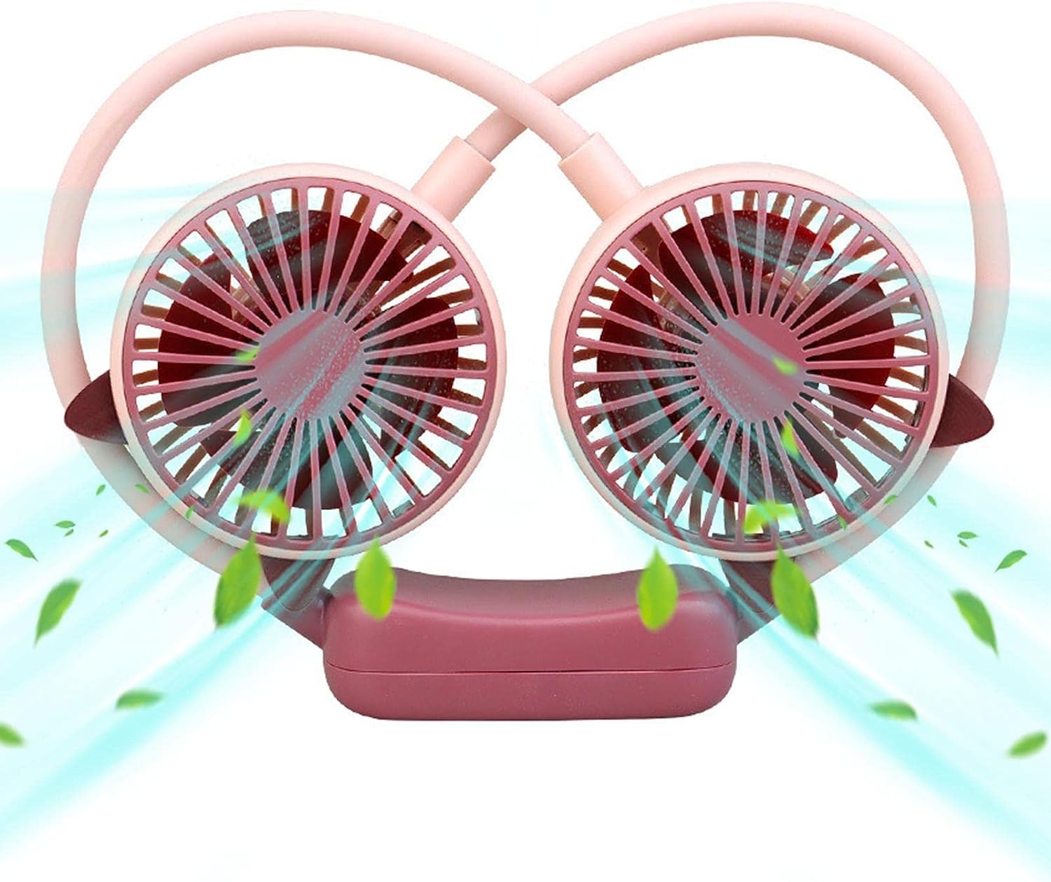 Happy Hues® Neck Fan USB Rechargeable360 Degree Rotatable Bendable Hose Operated Neckband Fan -2 Gears Wind Speed Personal Fan for Hot Flashes Home Office Travel Outdoor Sports (B0CDXC3RGB) Amazon Price History, Amazon Price Tracker