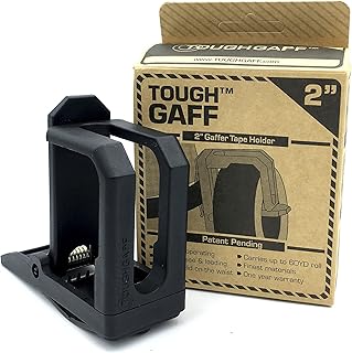 2" inch Tape Holder ToughGAFF Compatible for Gaff Tape as DGTAPE Made in Japan + Such as ProGaff = Suitable for 2pcs 1 inch or 1 pcs 2 inch Tape (Gaff Tape Holder, 2 inch Wide Tape)