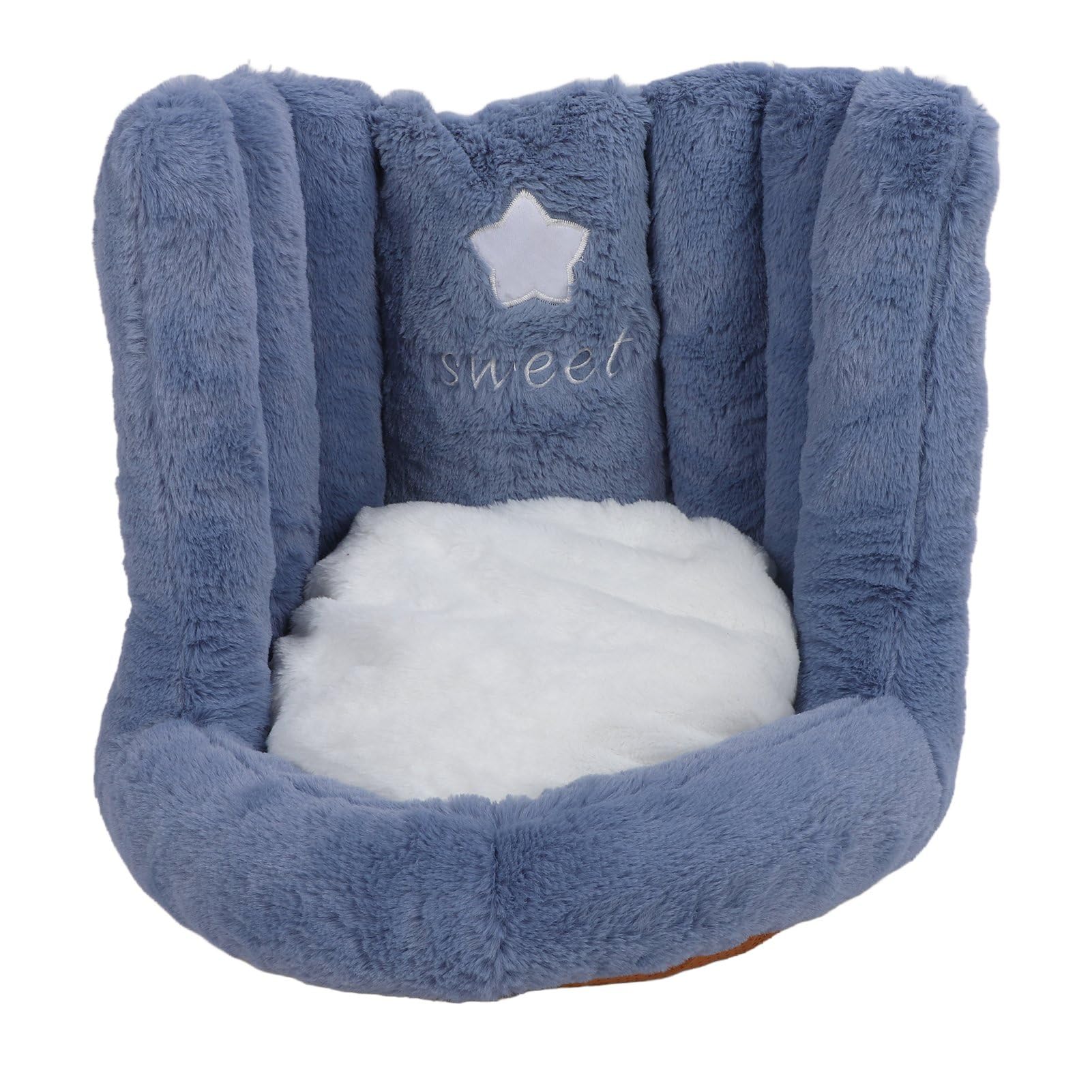 Coussin de chaise de sol bleu en velours doux Pilipane