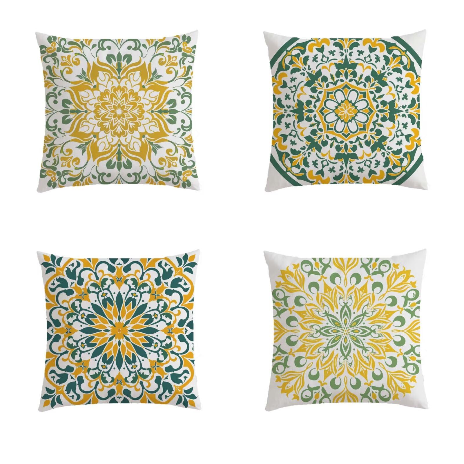 Taie oreiller Datura décoration en tissu effet lin premium S531