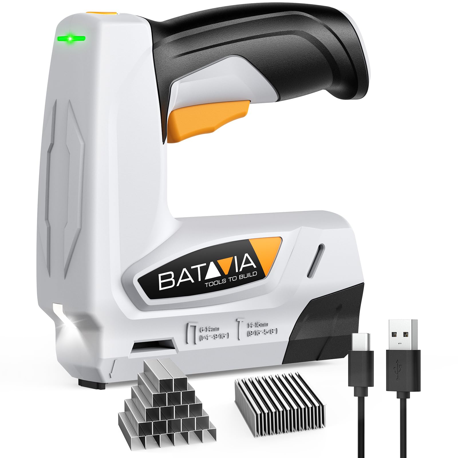 BATAVIA 4V Cordless Staple Gun, 2-in-1 T50 & Brad Nailer for Upholstery DIY