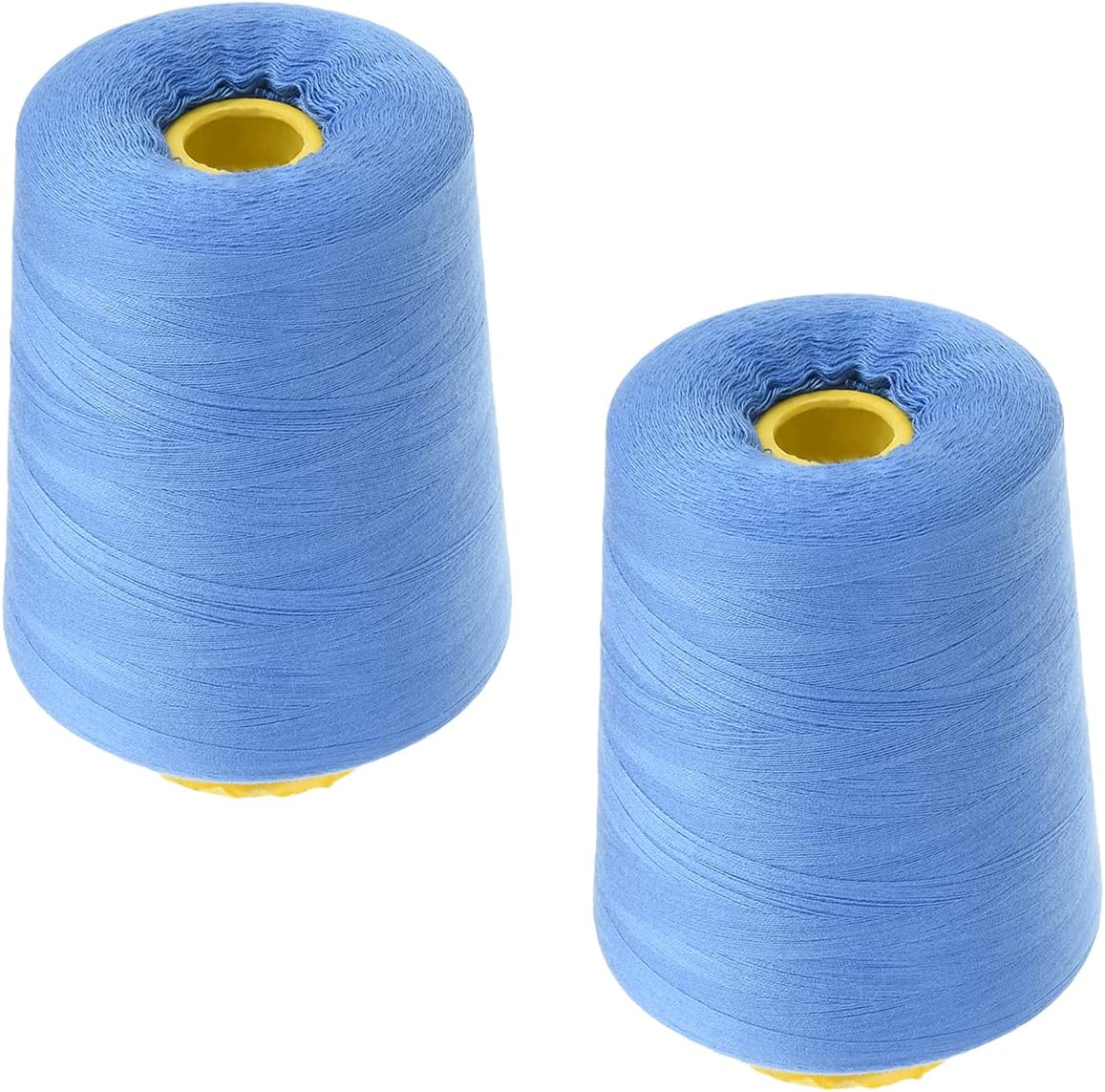 Othmro 2Pcs Polyester Sewing Thread 402 Serger Machine Thread 8000 Yards Each Spools Embroidery Thread Connecting Serger Thread for DIY Sewing Machine and Hand Repair Works Peacock Blue 284