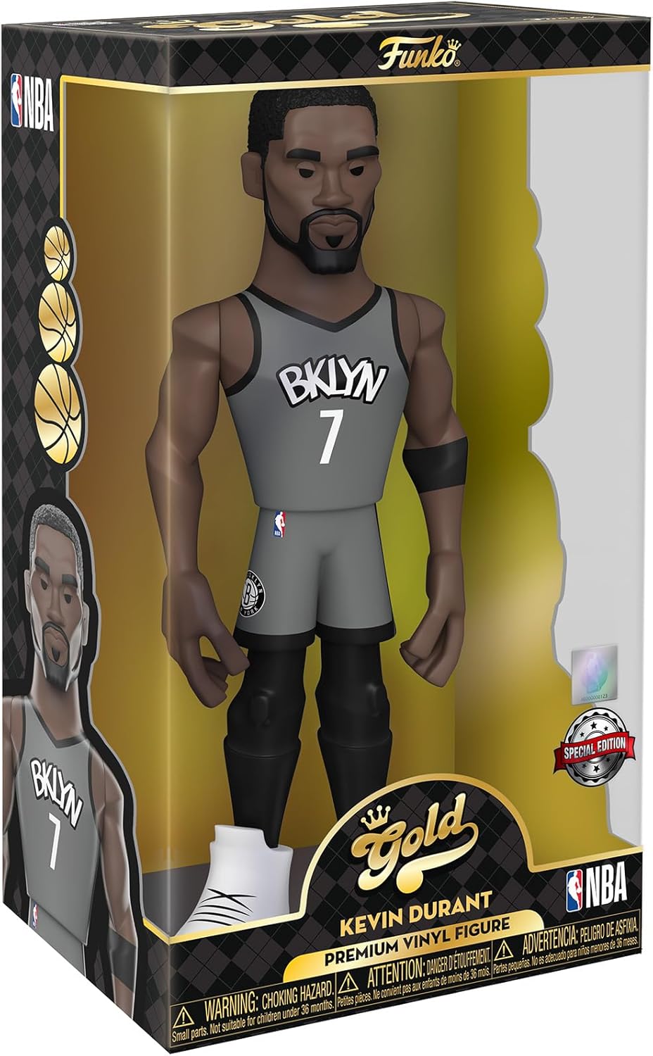 Funko Gold 12" NBA: Nets-Kevin Durant - (CE'21) - 1 in 6 Chance to Have A Rare Variant ChaseASE - Collectible Vinyl Action Figure - Birthday Gift Idea - Official Products
