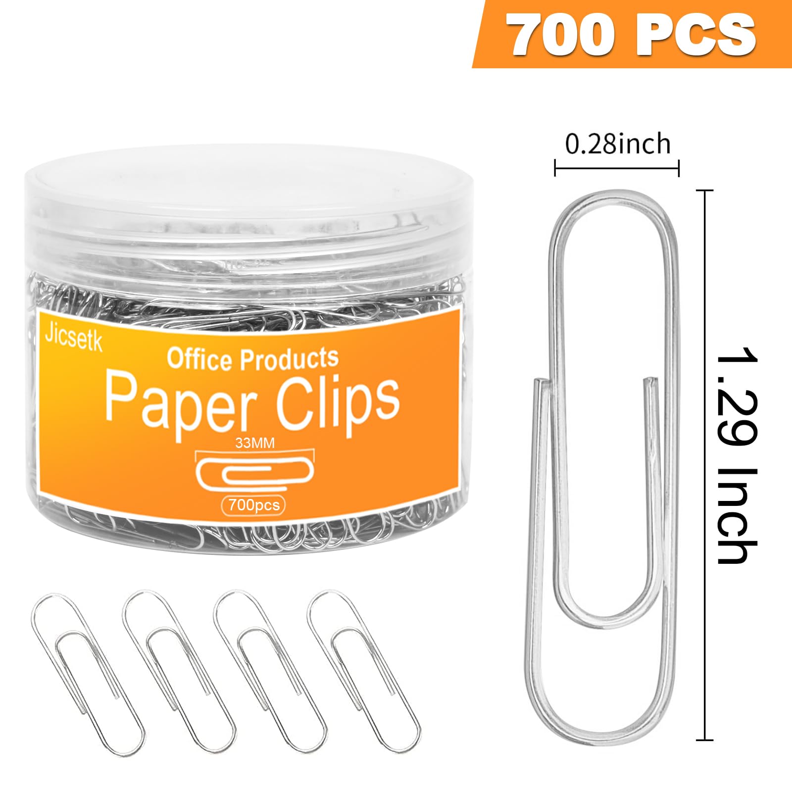 300 Clipes De Papel Colorido Jumbo, Grande De 5 Cm, Ideal Para Uso Em Casa, Escola E Escritório