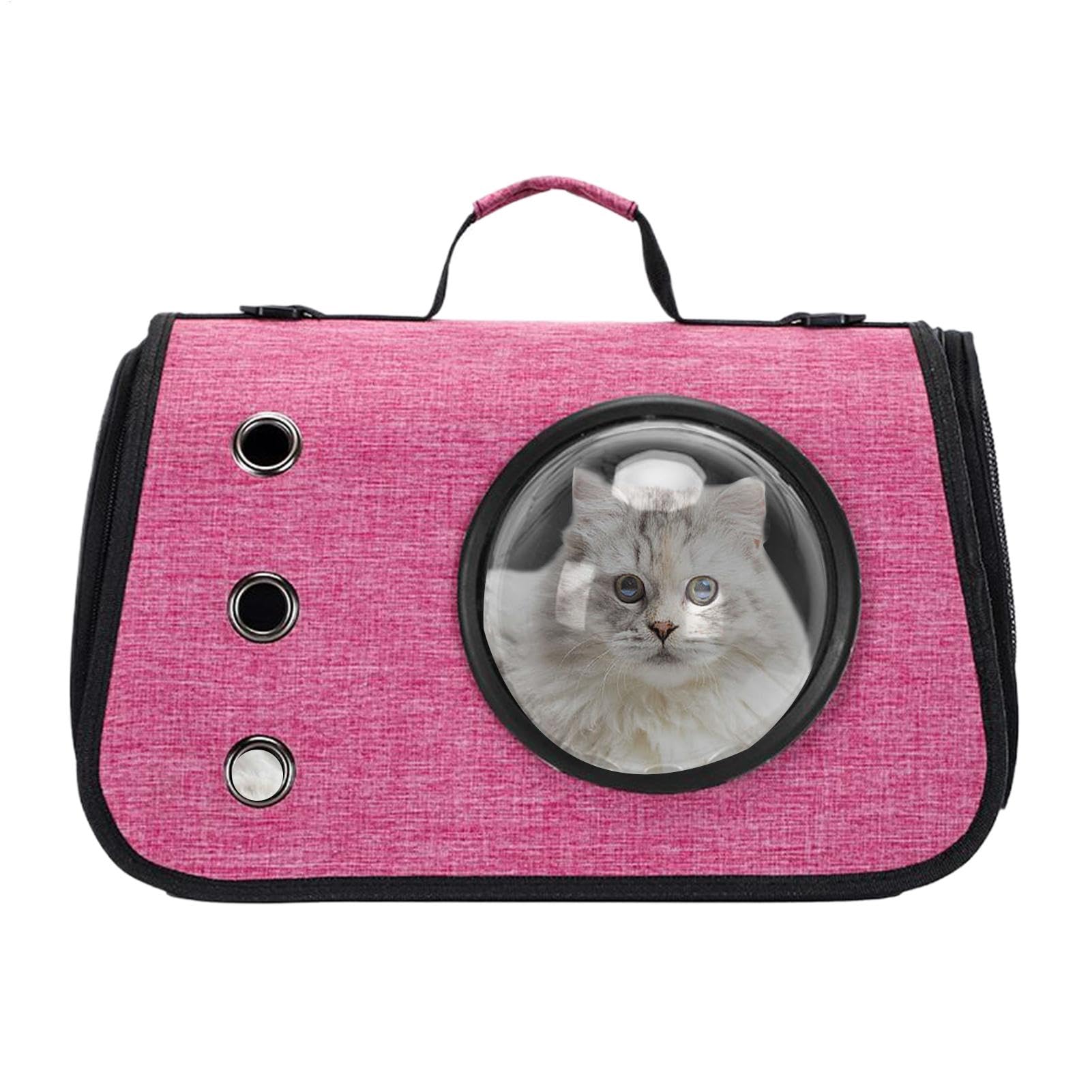 Sac de transport pour chat anti-stress pliable avec fenêtre de vision claire