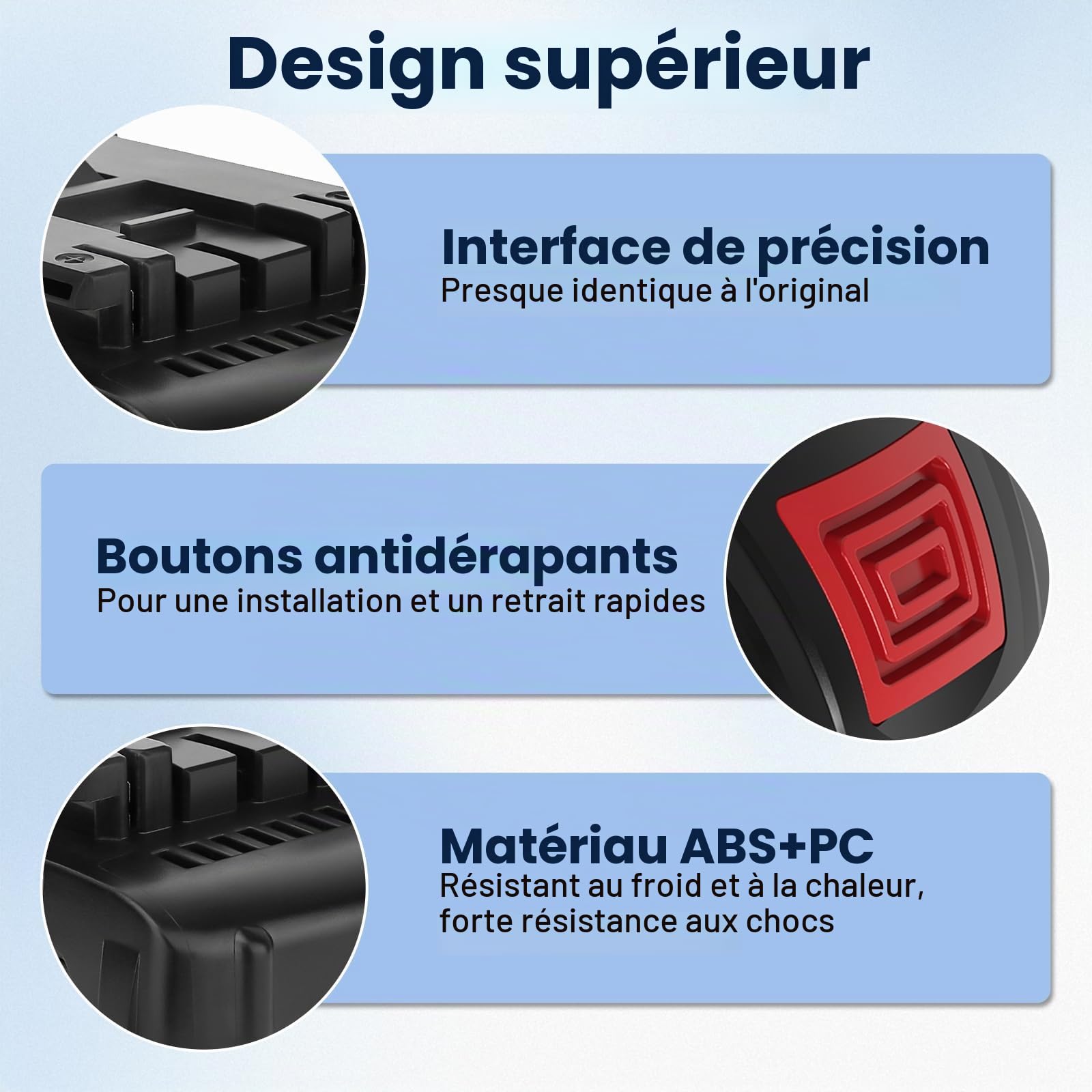 Dosctt 2 X 8000mAh Compatible pour Bosch Professional 18V System Batterie GBA, ne s'applique Pas à Toutes Les Batteries et Tous Les chargeurs des Outils 18 V du système pour Bosch Maison et Jardin.