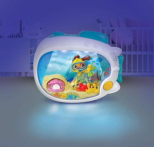 Miniatura 8 de winfun Luz nocturna relajante 3 en 1 con proyector de caja de música y luz brillante suave, canciones de cuna calmantes y tema bajo el mar para