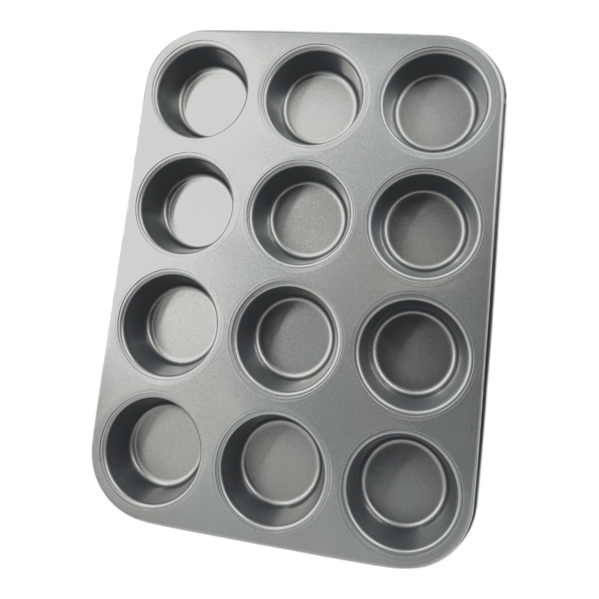 Lot de 2 plateaux antiadhésifs pour 12 muffins et muffins - Fabriqués en Angleterre